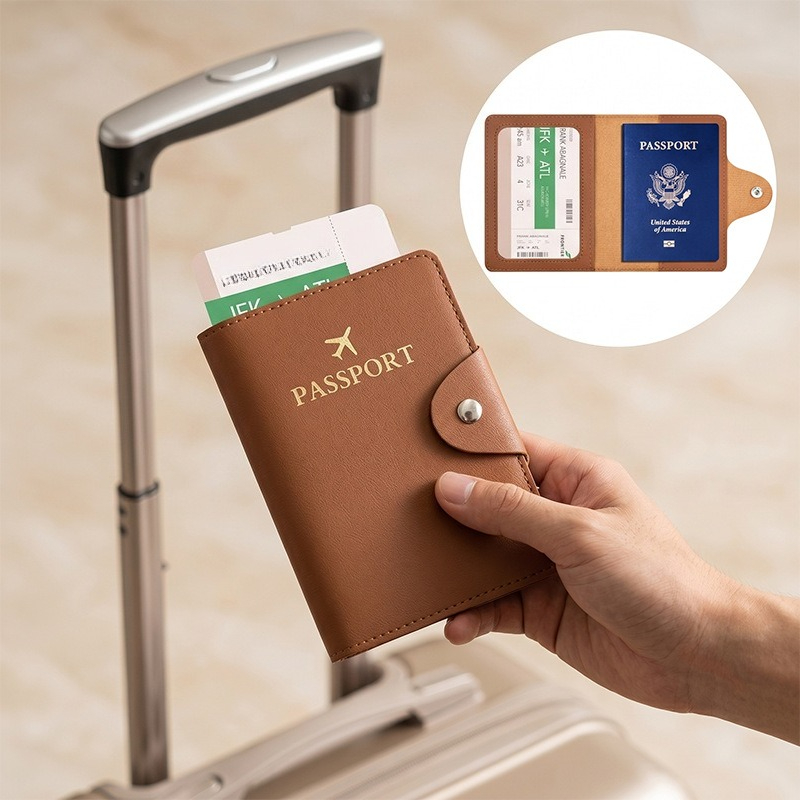 Travel Accessories Wallet - حافظة جواز سفر من الجلد الصناعي