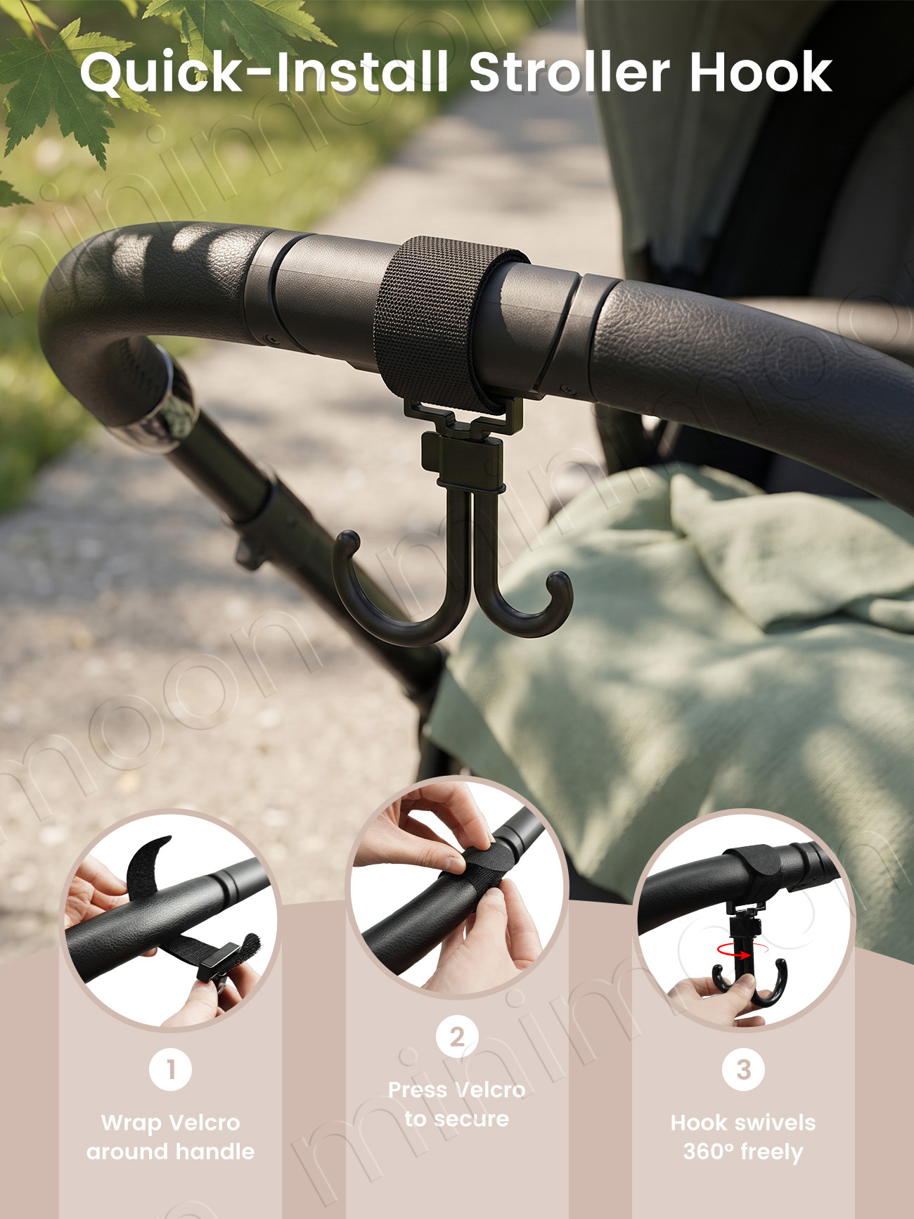 360 °   خطاف دوار لعربة الأطفا - مراجعة Travel Accessories Baby وسعره